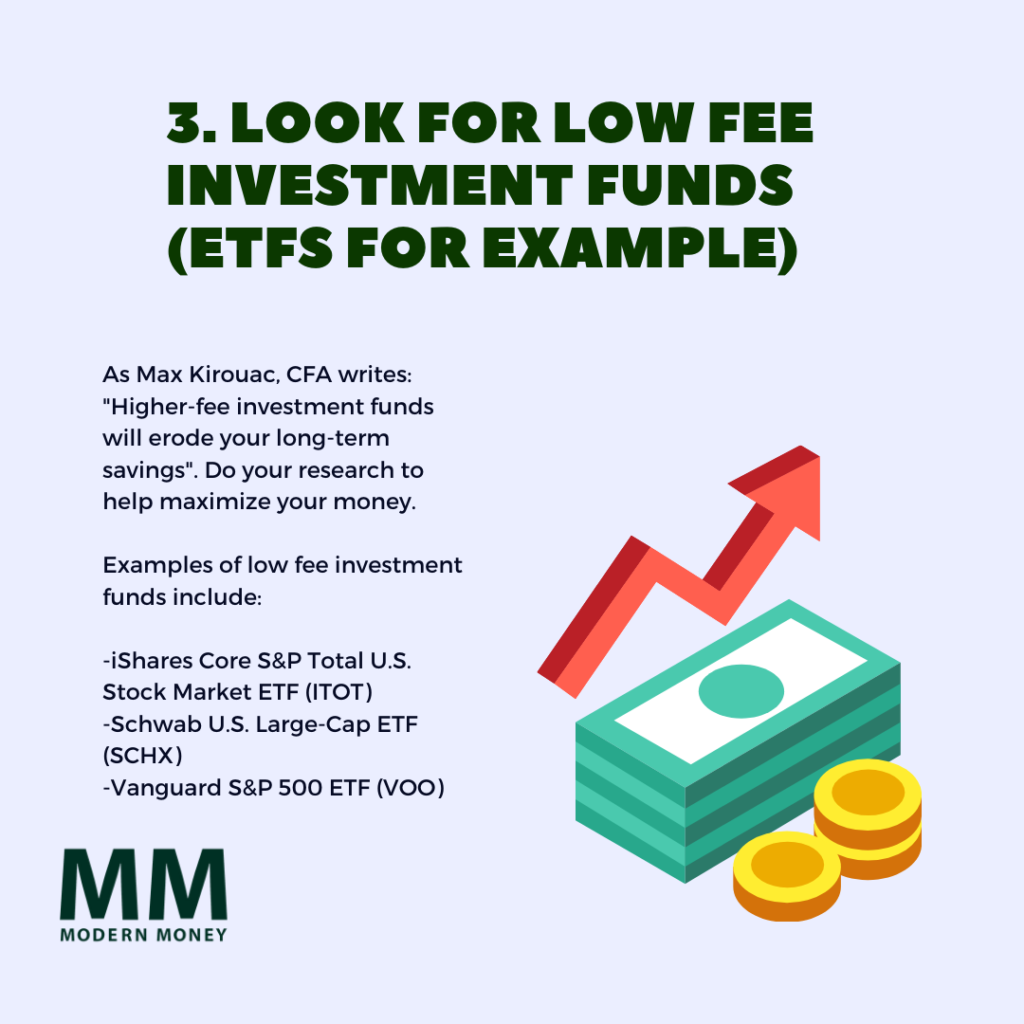 Step 3 of investing in a TFSA: Look for low fee investment funds